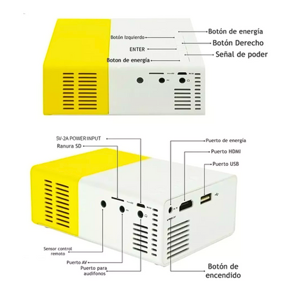 Mini proyector LED HD portátil